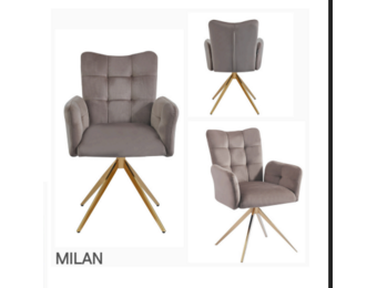 eetkamerstoel milan gouden poten