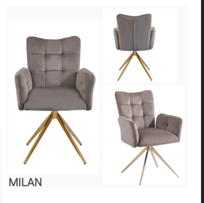 eetkamerstoel milan gouden poten