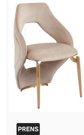 eetkamertafelstoel prens gouden poten