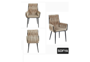 eetkamerstoel sofya zwart poten