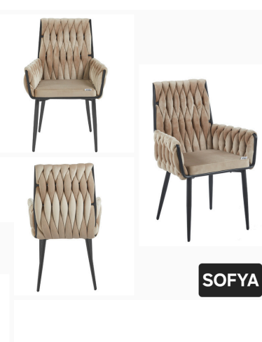 eetkamerstoel sofya zwart poten