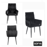 eetkamerstoel sofya zwart poten