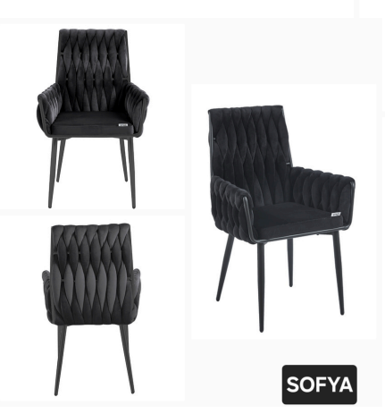 eetkamerstoel sofya zwart poten