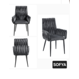 eetkamerstoel sofya zwart poten