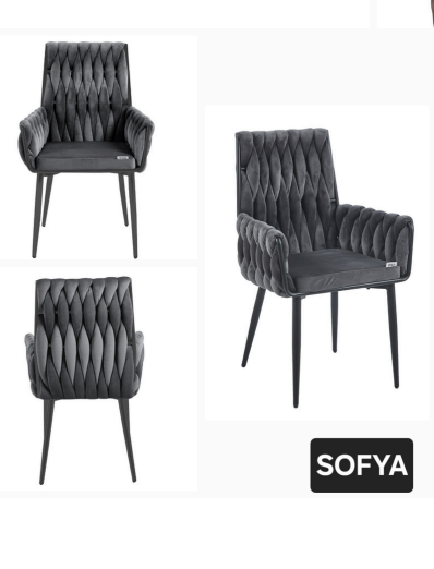 eetkamerstoel sofya zwart poten