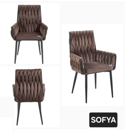 eetkamerstoel sofya zwart poten