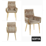 eetkamerstoel sofya gouden poten