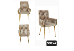 eetkamerstoel sofya gouden poten