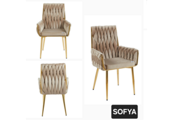 eetkamerstoel sofya gouden poten