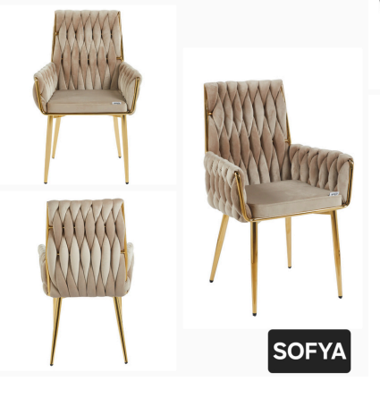 eetkamerstoel sofya gouden poten