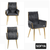 eetkamerstoel sofya gouden poten