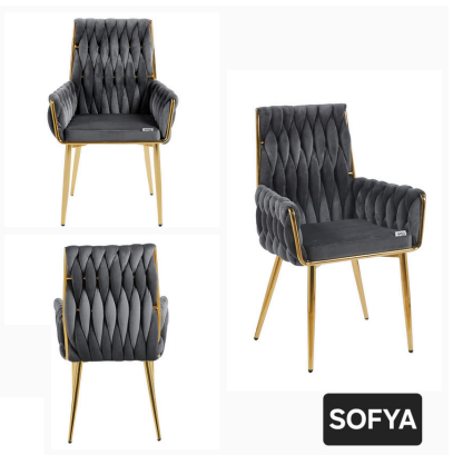 eetkamerstoel sofya gouden poten