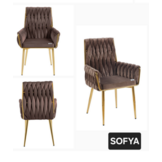 eetkamerstoel sofya gouden poten