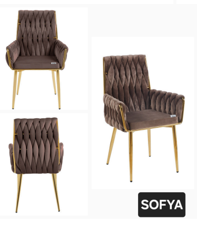 eetkamerstoel sofya gouden poten