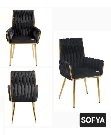 eetkamerstoel sofya gouden poten