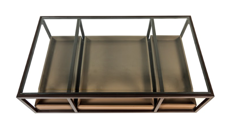 arvelle salontafel mango wood glas