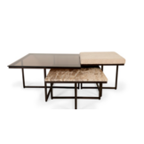 Everlast salontafel 3 delig bruin matt