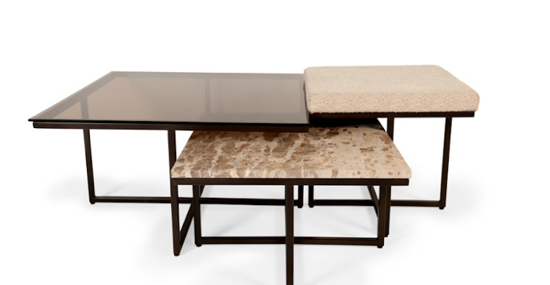 Everlast salontafel 3 delig bruin matt