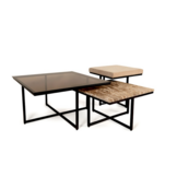 Everlast salontafel 3 delig bruin matt