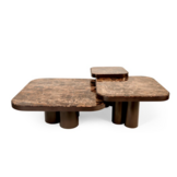 Bassalt salontafel 3 delig anodic brown matt