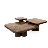 Bassalt salontafel 3 delig anodic brown matt