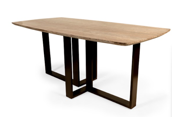 Fabien sea eettafel travertine bruin