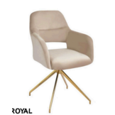 Royal eetkamerstoel gouden poten