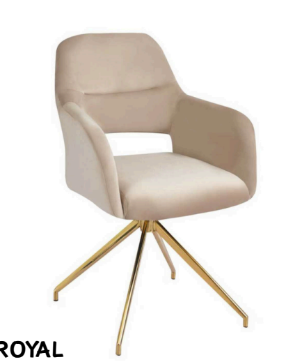 Royal eetkamerstoel gouden poten