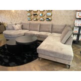 U-bank  Laura  met ronde lounge taupe