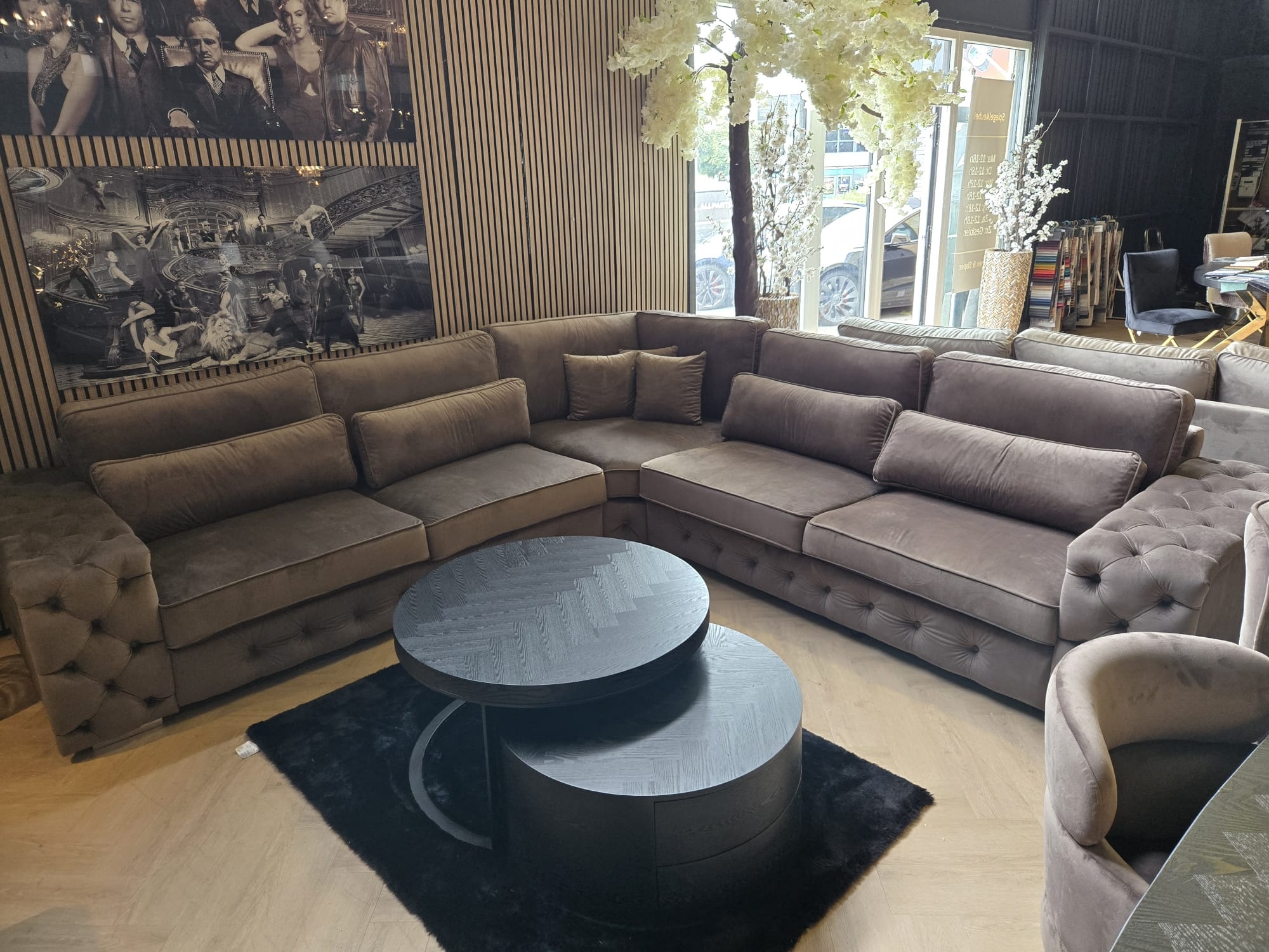 Victoria bankstel taupe bruin