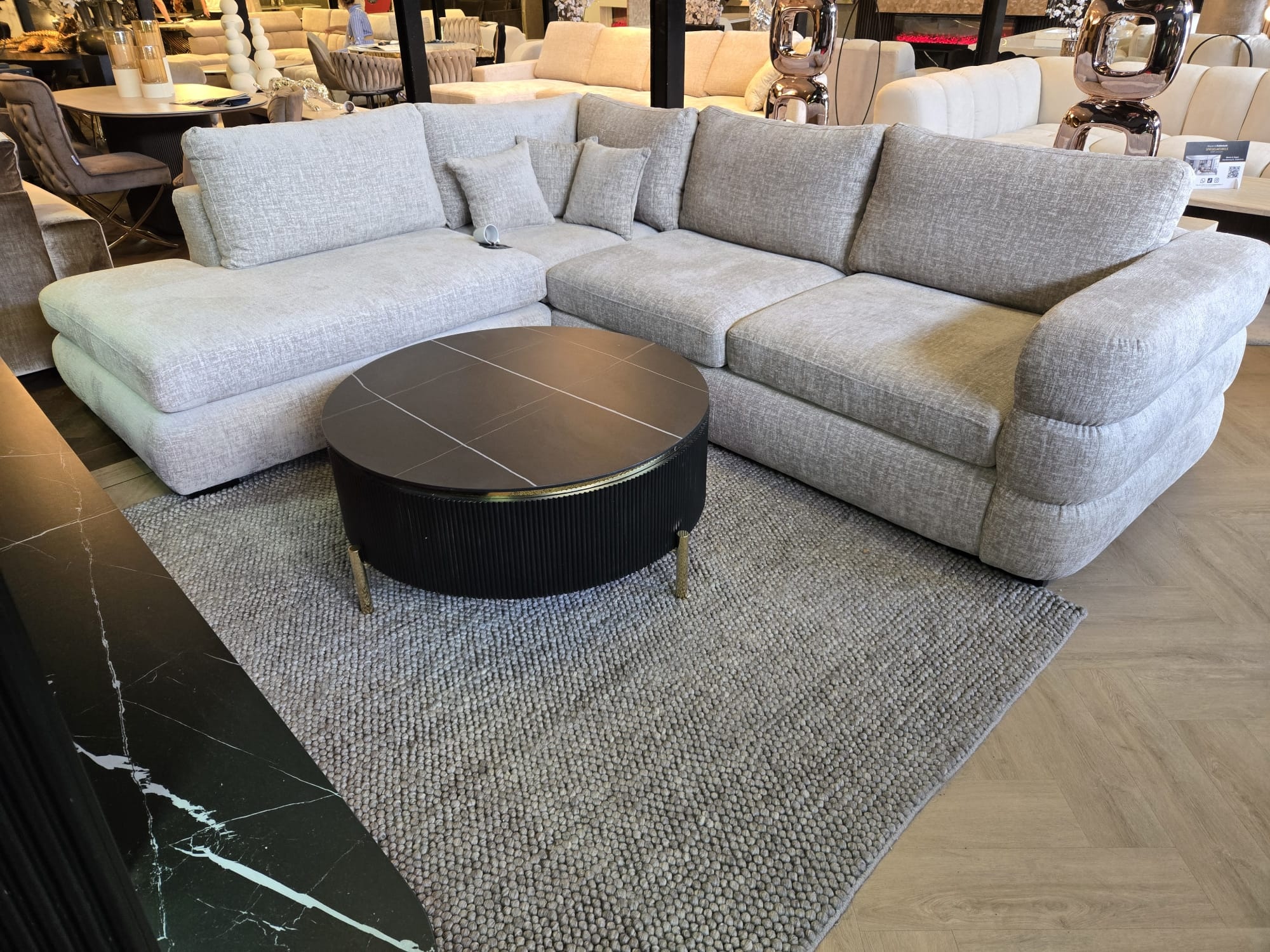 Hoekbank Japandi stijl