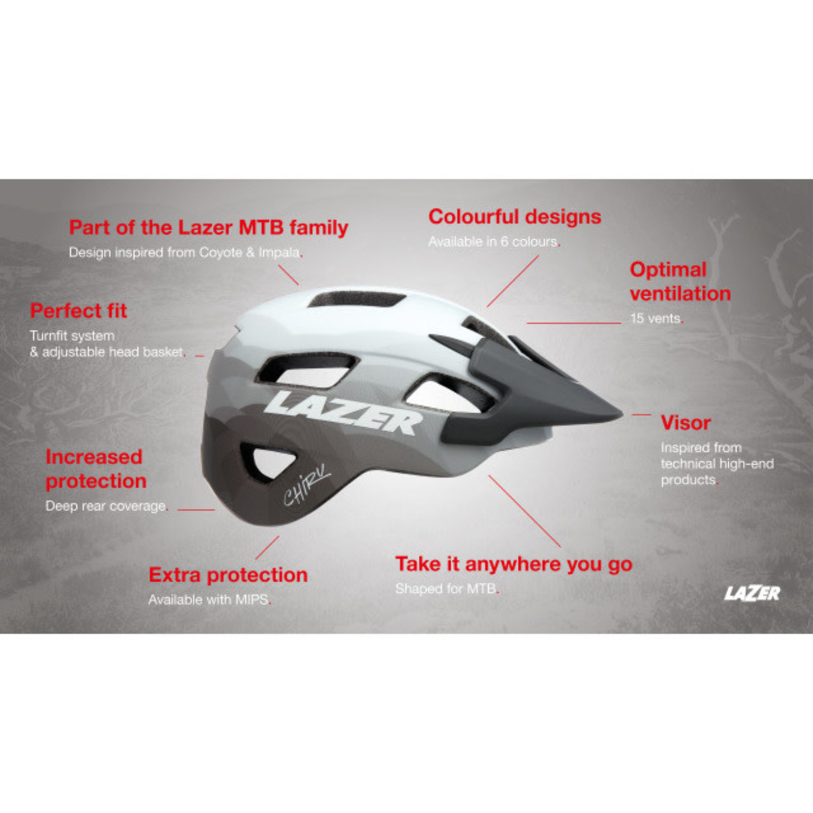 LAZER LAZER Unisex MTB Chiru MIPS Helm