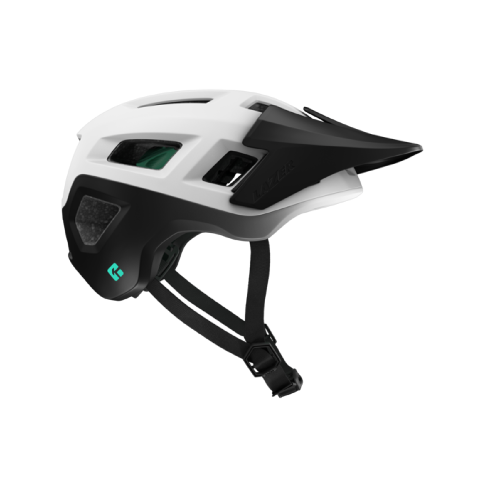 LAZER LAZER Unisex MTB Coyote KinetiCore Helm white black XL