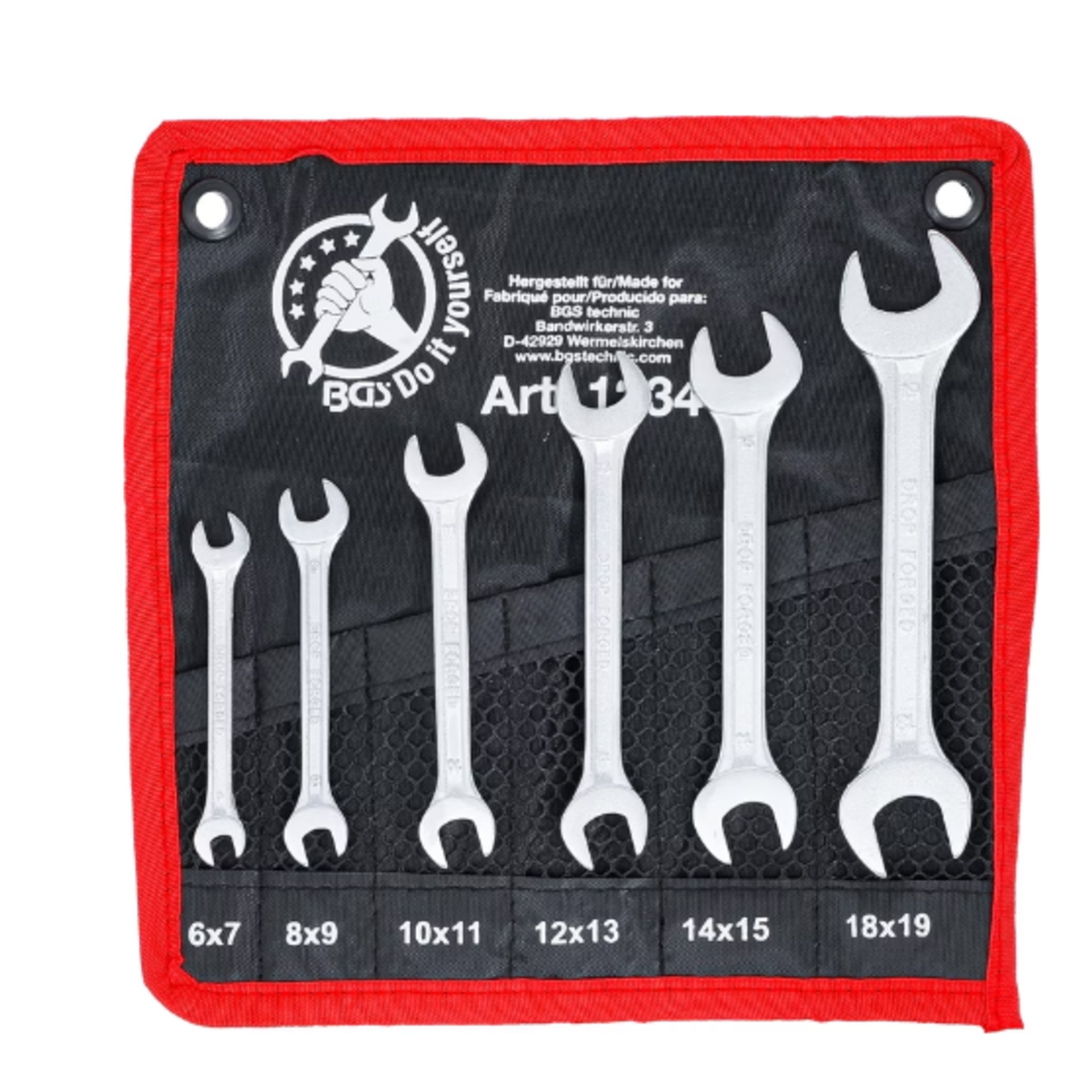 Doppel-Maulschlüssel-Satz SW 6 x 7 - 18 x 19 mm 6-tlg