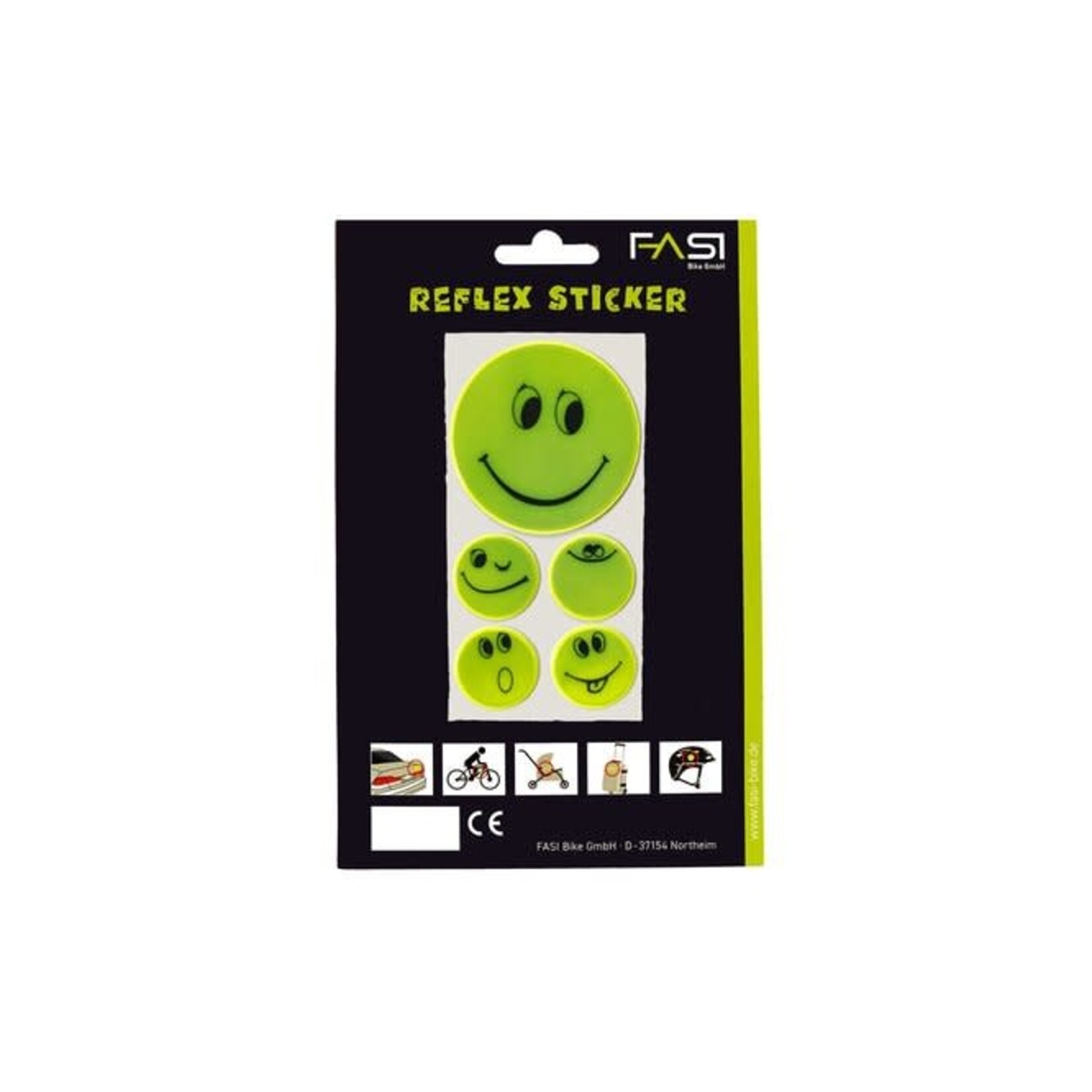FASI Fasi reflektierende smiley selbstklebend gelb