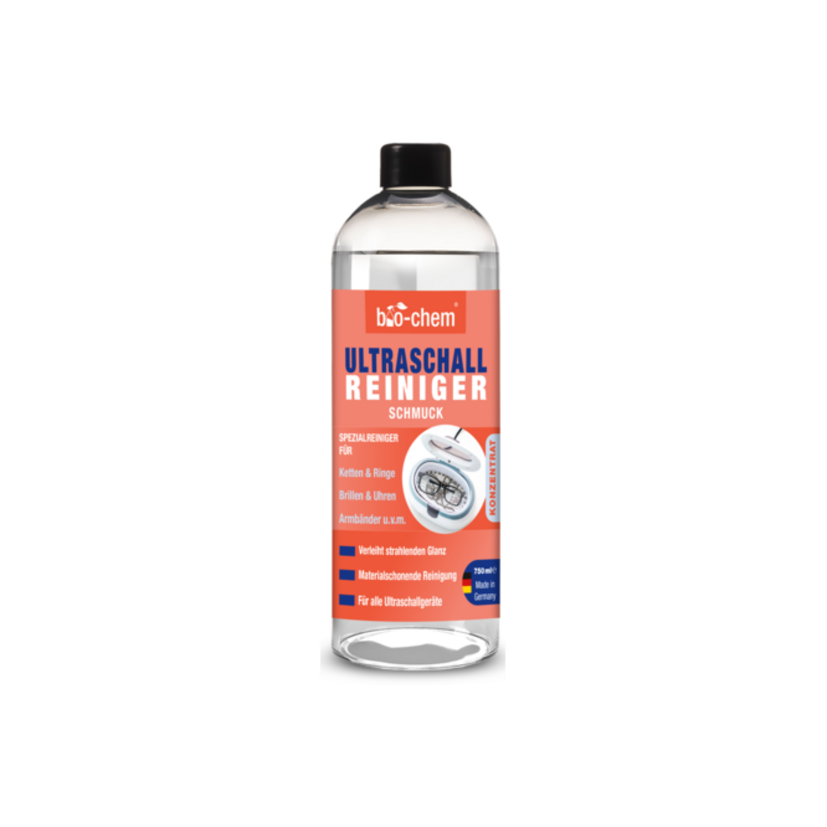 bio-chem Bio-Chem Ultraschallreiniger Schmuck 750 ml ohne Sprühkopf mit Messbecher