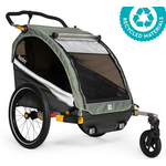 Burley Burley D'Lite X, Grau-Grün Kinder-Fahrradanhänger 2 Kind