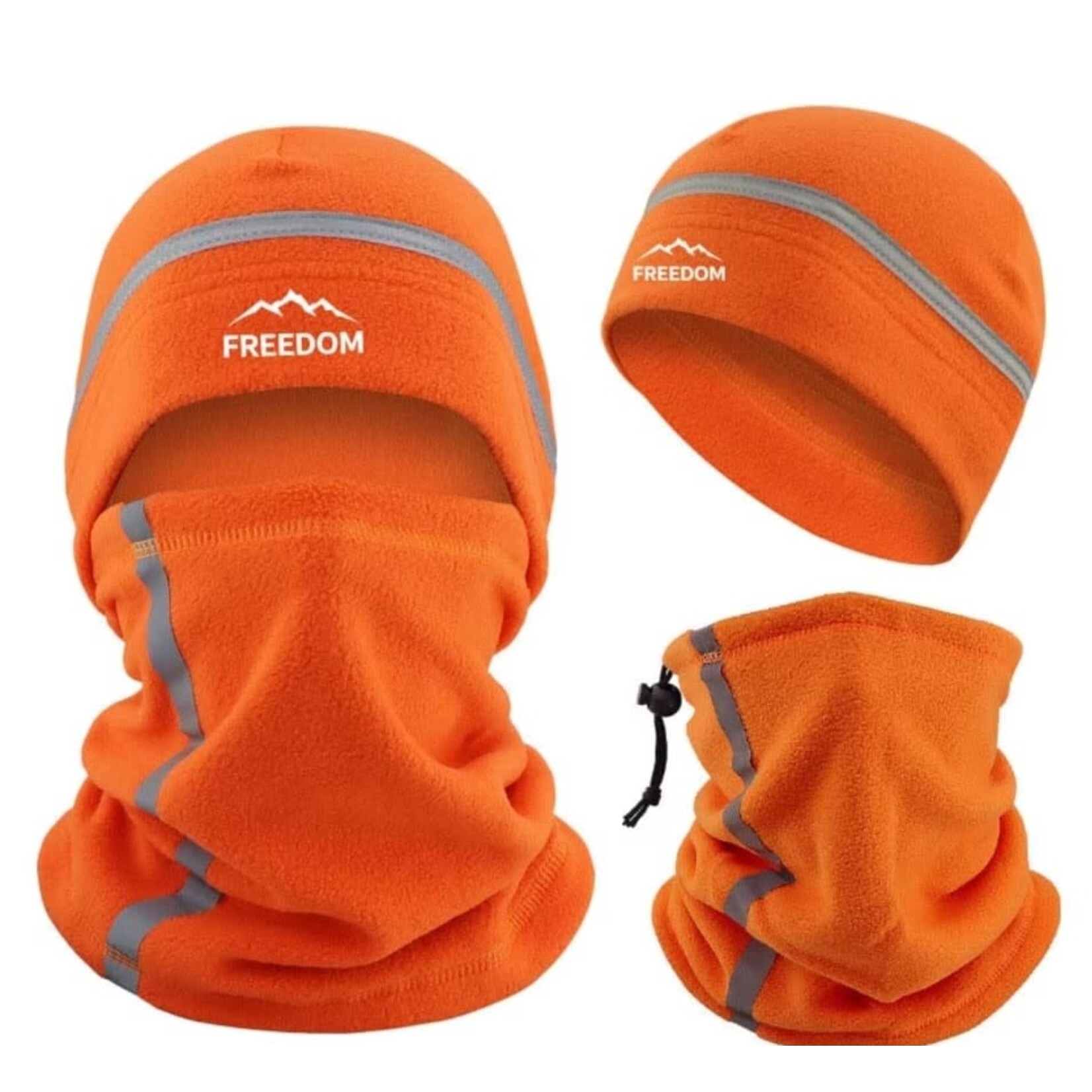 Mütze mit schal orange
