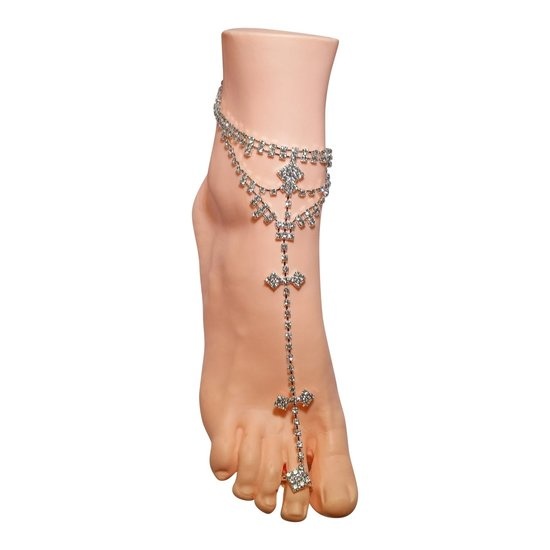enkelbandje vierkante strass