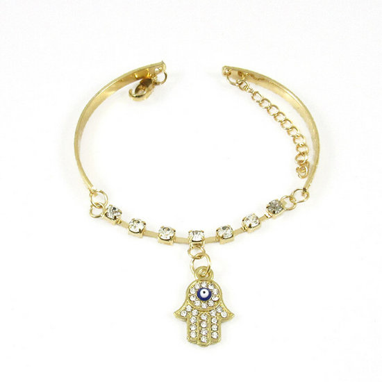 Bedelarmband hand van Fatima strass