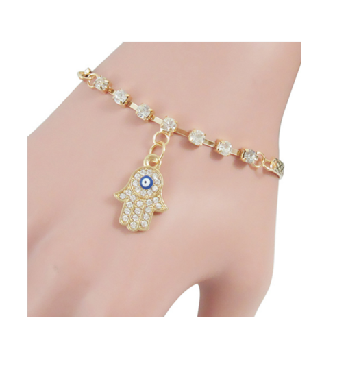 Bedelarmband hand van Fatima strass