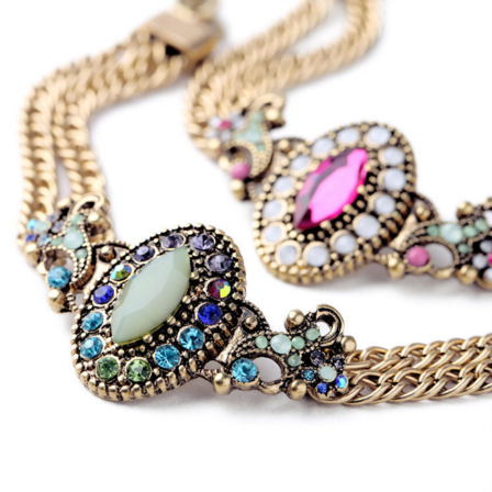 Vintage armbandje roze