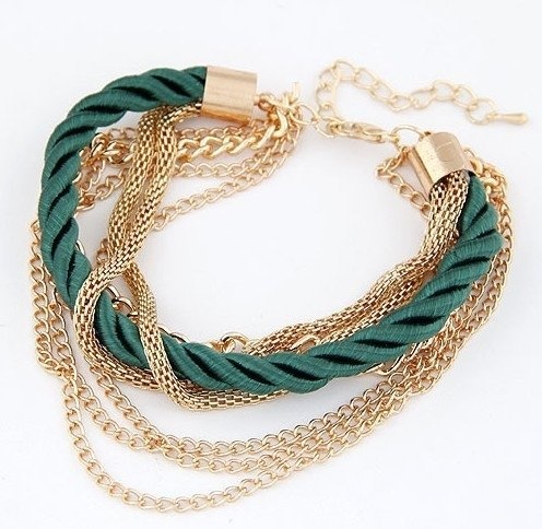 Multilayer schakelarmbandje groen