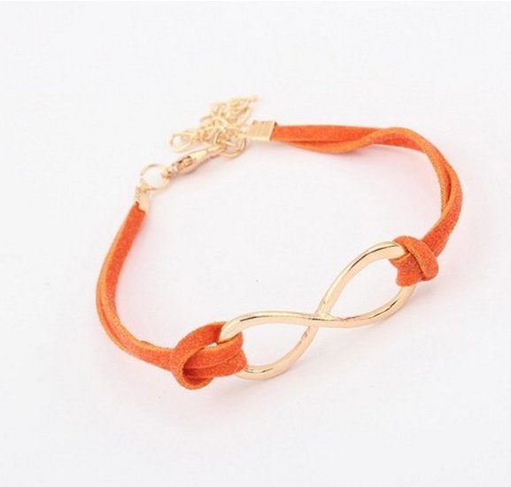 Infinity Armbandje gouden sluiting oranje