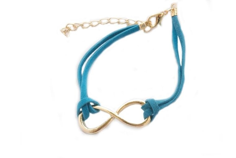 Infinity Armbandjes gouden sluiting blauw