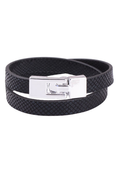 Slangenprint wikkelarmband imitatieleer