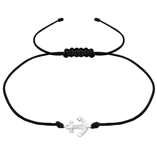 Anker armband koord 925 zilver