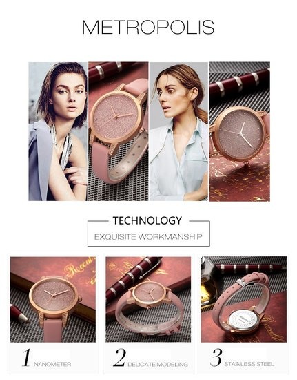 Rebirth Horloge strass Roze RE018