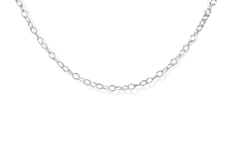 Zilveren ketting ovale anker