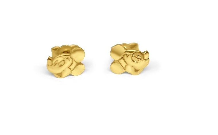 Oorknoppen 14k goud Mickey mouse